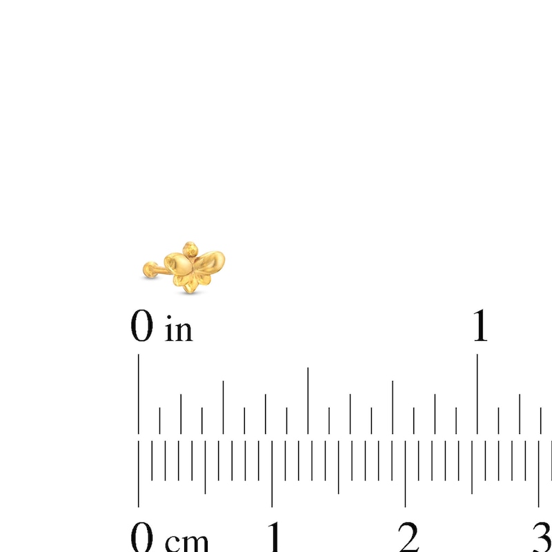 Main Image 4 of Bee Nose Stud 14K Yellow Gold - 22G 7MM