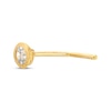 Thumbnail Image 2 of Bezel-Set Cubic Zirconia L-Shape Nose Stud 14K Yellow Gold - 22G 5MM