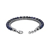 Thumbnail Image 3 of Men's Blue Tiger's Eye Bead & Foxtail Chain Bracelet Stainless Steel 8.5&quot;