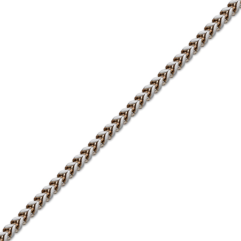 Main Image 2 of Semi-Solid Foxtail Chain Bracelet 4mm Yellow Ion Plate & Stainless Steel 9&quot;