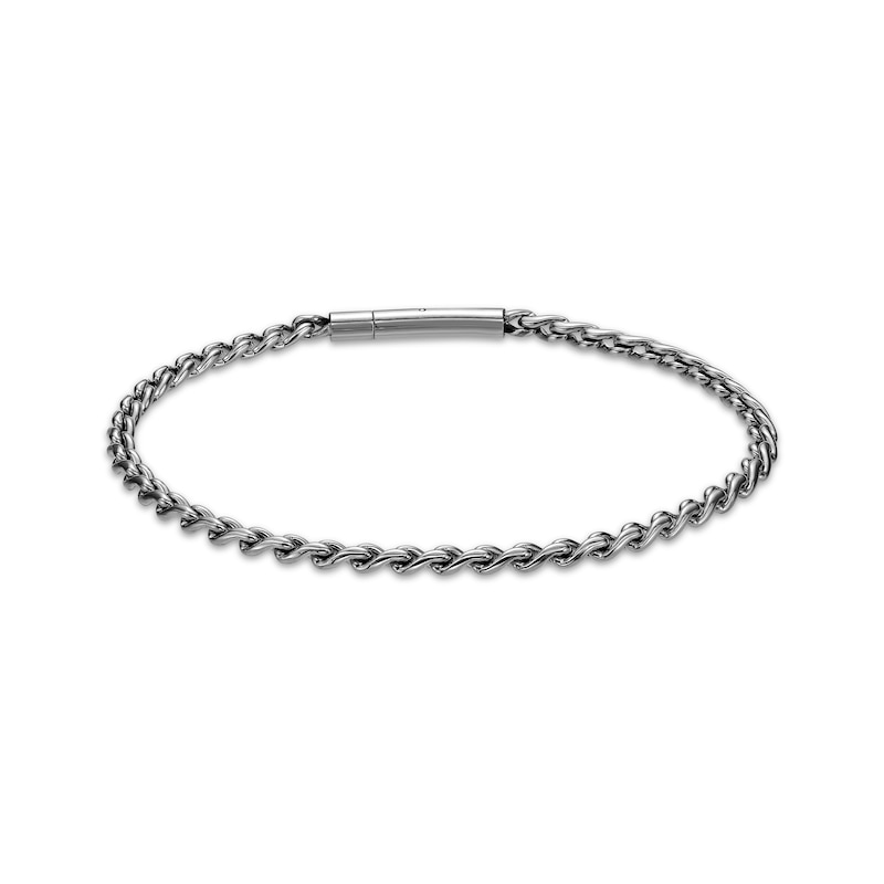 Main Image 1 of Twist Link Bracelet 3mm Semi-Solid Stainless Steel 9&quot;