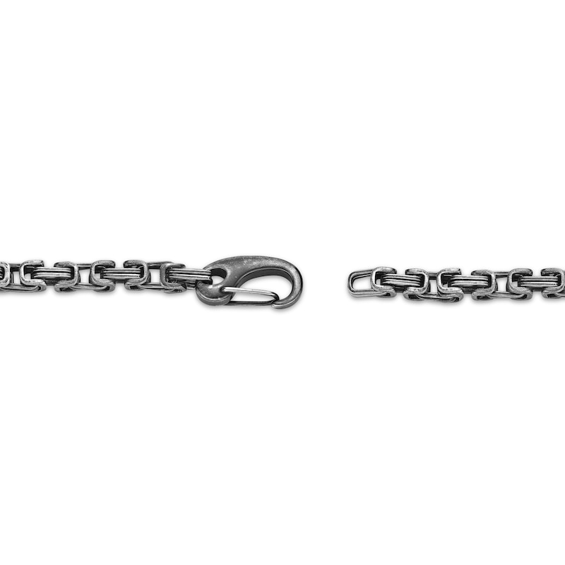 Main Image 3 of Semi-Solid Byzantine Chain Bracelet 10mm Stainless Steel 8.75&quot;