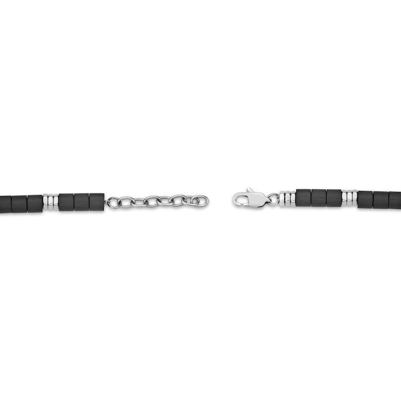 Main Image 3 of Men's Barrel & Bead Bracelet Two-Tone Stainless Steel 8.5&quot;