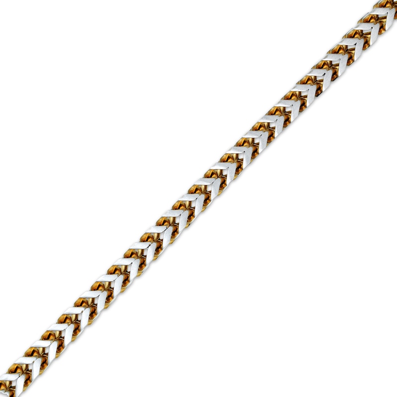 Main Image 2 of Semi-Solid Foxtail Chain Necklace 6mm Two-Tone Stainless Steel 24&quot;