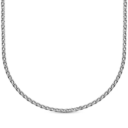 Twist Link Necklace 3mm Semi-Solid Stainless Steel 22&quot;