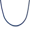 Thumbnail Image 1 of Semi-Solid Foxtail Chain Necklace 5mm Blue Ion-Plated Stainless Steel 22&quot;