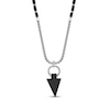 Thumbnail Image 3 of Men's Black Agate Arrowhead Necklace Stainless Steel 24&quot;