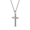 Thumbnail Image 2 of Chain Cross Necklace Black Ion Plate & Stainless Steel 24&quot;