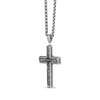 Thumbnail Image 2 of Engraved Cross Necklace Stainless Steel 24&quot;