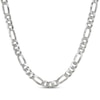 Thumbnail Image 1 of Flat Figaro Chain Necklace 7mm Solid Sterling Silver 24&quot;