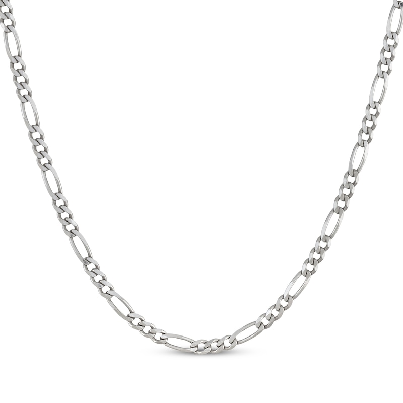 Main Image 1 of Solid Figaro Chain Necklace 5.6mm Sterling Silver 20&quot;