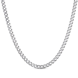 Solid Curb Chain Necklace 5.3mm Sterling Silver 24&quot;