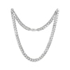 Thumbnail Image 2 of Solid Flat Curb Chain Necklace 5.9mm Sterling Silver 20&quot;