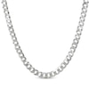 Thumbnail Image 1 of Solid Flat Curb Chain Necklace 6.7mm Sterling Silver 22"