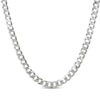 Thumbnail Image 1 of Solid Flat Curb Chain Necklace 6.7mm Sterling Silver 24"