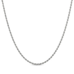 Solid Rope Chain Necklace Sterling Silver 20&quot;
