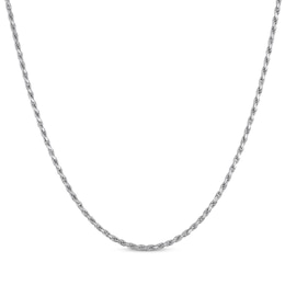 Diamond-Cut Solid Rope Chain Necklace 2.7mm Sterling Silver 22&quot;