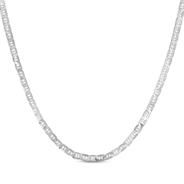 Solid Mariner Chain Necklace 3.9mm Sterling Silver 18&quot;