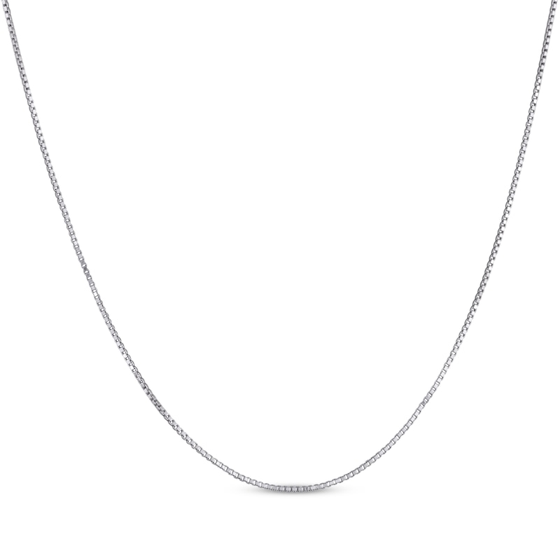 Main Image 1 of Solid Box Chain Necklace 1mm Sterling Silver 18&quot;