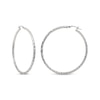 Thumbnail Image 1 of Diamond-Cut Tube Hoop Earrings Sterling Silver 50mm