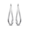 Thumbnail Image 1 of Squared Tube Twist Oval Hoop Earrings Sterling Silver