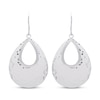 Thumbnail Image 1 of Hammered Teardrop Dangle Earrings Sterling Silver