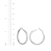 Thumbnail Image 2 of Polished Round Tube Hoop Earrings Sterling Silver 31.75mm