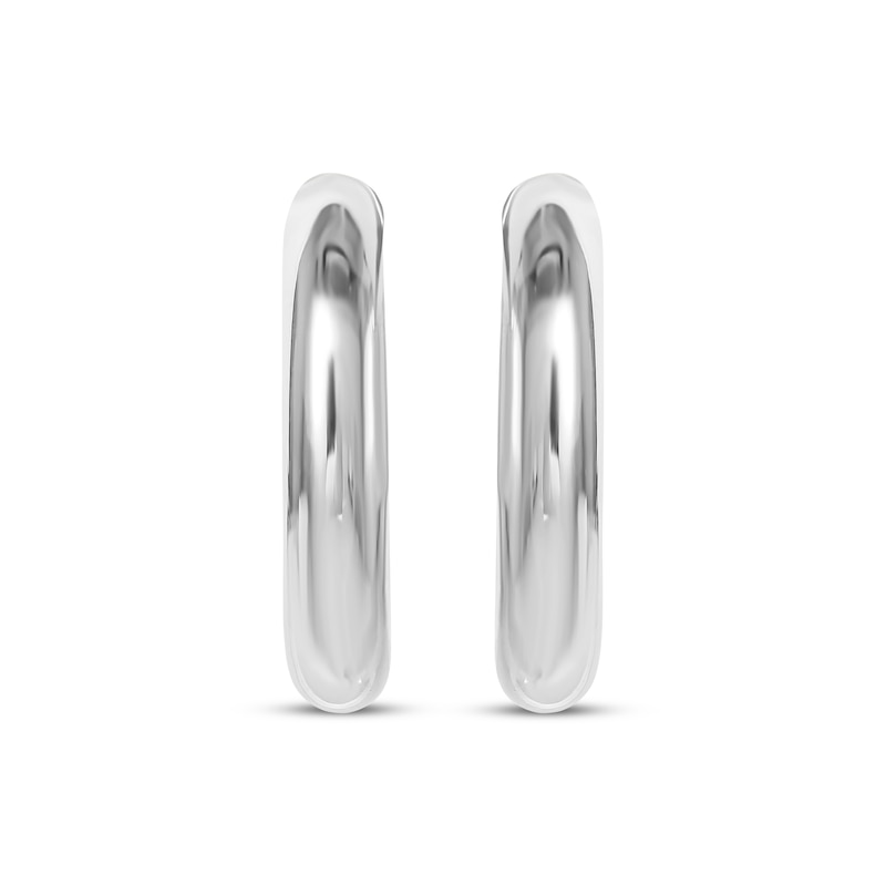 Polished Open Tube Hoop Earrings Sterling Silver 41.85mm