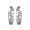 Thumbnail Image 1 of Curb Chain Open Hoop Earrings Sterling Silver 32.89mm