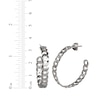 Thumbnail Image 2 of Curb Chain Open Hoop Earrings Sterling Silver 32.89mm