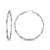 Thumbnail Image 0 of Ribbon Twist Hoop Earrings Sterling Silver 51.7mm