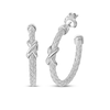 Thumbnail Image 1 of Braided Cuff Hoop Earrings 30mm Sterling Silver