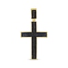 Thumbnail Image 1 of Men's Black Diamond Cross Charm 1/2 ct tw 10K Yellow Gold