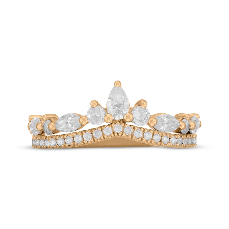 Main Image 3 of Neil Lane Pear, Marquise & Round-Cut Diamond Anniversary Ring 1 ct tw 14K Yellow Gold