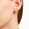 Thumbnail Image 5 of Lab-Grown Diamonds by KAY Halo Stud Earrings 1-1/2 ct tw 14K White Gold (F/SI2)