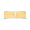 Thumbnail Image 3 of Men's Horizontal Cross Pattern Ring 10K Two-Tone Gold