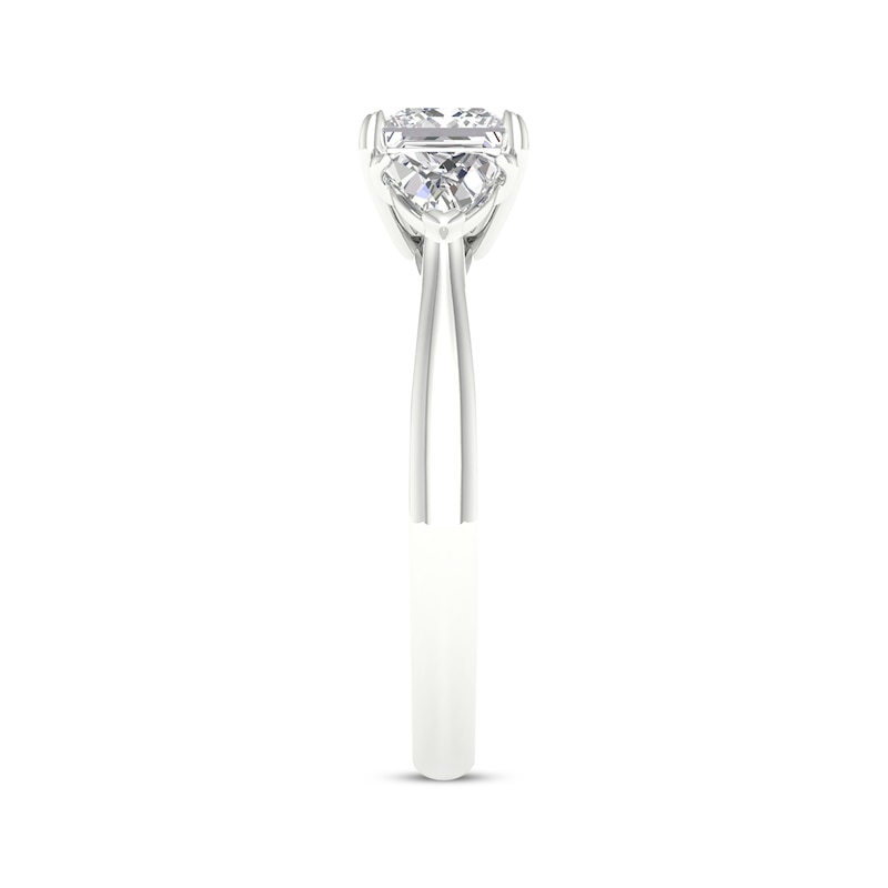 Lab-Created Diamonds by KAY Princess & Trillion-Cut Three-Stone Engagement Ring 1-1/2 ct tw 14K White Gold