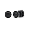 Thumbnail Image 1 of Men's Circle Stud Earrings Black Ion-Plated Stainless Steel