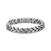 Thumbnail Image 1 of Solid Woven Layered Bracelet 12mm Stainless Steel with Black Ion Plating 9.25&quot;