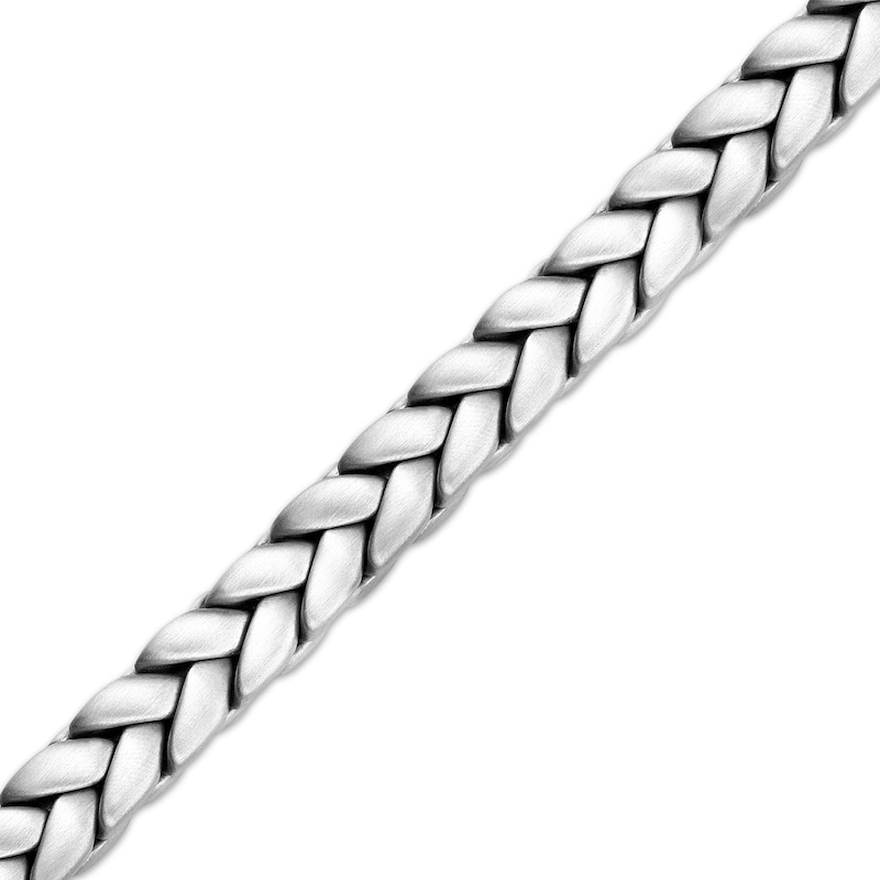 Main Image 2 of Woven Layered Bracelet 12mm Solid Stainless Steel with Black Ion Plating 9.25&quot;