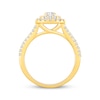 Thumbnail Image 3 of Lab-Grown Diamonds by KAY Round-Cut Double Halo Engagement Ring 1 ct tw 14K Yellow Gold