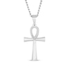 Thumbnail Image 1 of Diamond Ankh Necklace 1/10 ct tw Stainless Steel 24&quot;