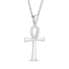 Thumbnail Image 2 of Diamond Ankh Necklace 1/10 ct tw Stainless Steel 24&quot;