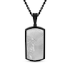Thumbnail Image 0 of Men's Jesus Profile Dog Tag Necklace Stainless Steel & Black Ion Plating 24"