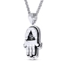 Thumbnail Image 2 of Men's Diamond-Accent Hamsa Necklace Stainless Steel & Black Ion Plating 24&quot;