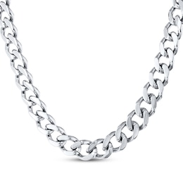 Solid Curb Chain Necklace 11mm Stainless Steel 18&quot;