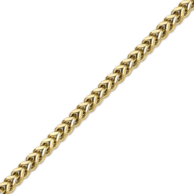 Main Image 2 of Solid Foxtail Chain Necklace 6mm Yellow Ion-Plated Stainless Steel 22&quot;