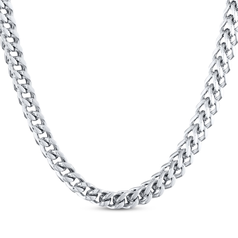 Main Image 1 of Solid Foxtail Chain Necklace 6mm Stainless Steel 18&quot;