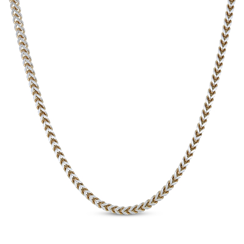 Main Image 1 of Solid Foxtail Chain Necklace 5mm Stainless Steel & Yellow Ion-Plating 20&quot;