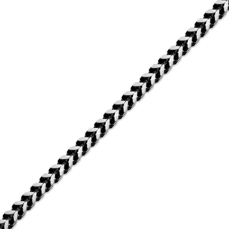 Main Image 2 of Solid Foxtail Chain Necklace 5mm Black Ion-Plated Stainless Steel 20&quot;